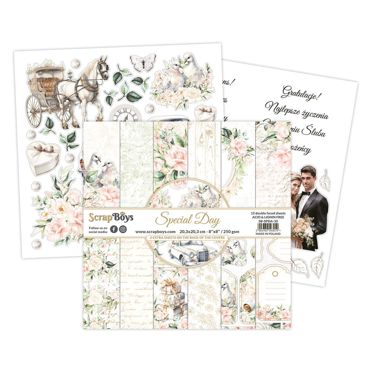 ScrapBoys Special Day 10 8"x8" Paper Set