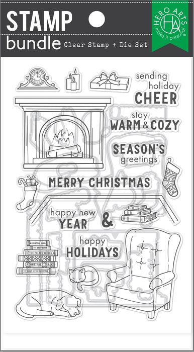 Hero Arts Clear Stamp & Die Combo-Cozy Study
