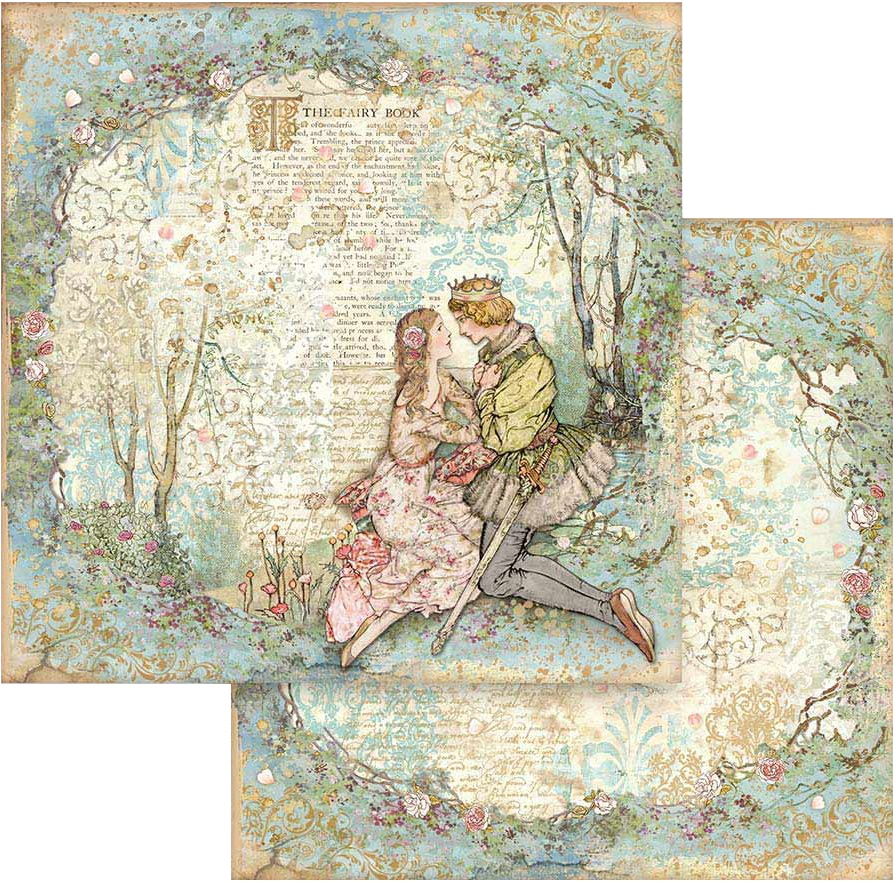 Stamperia Sleeping Lovers Beauty 12"X12" Double-Sided Cardstock - Single Sheet