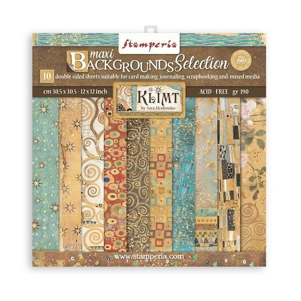 Stamperia Klimt Maxi Background 12x12 Pack