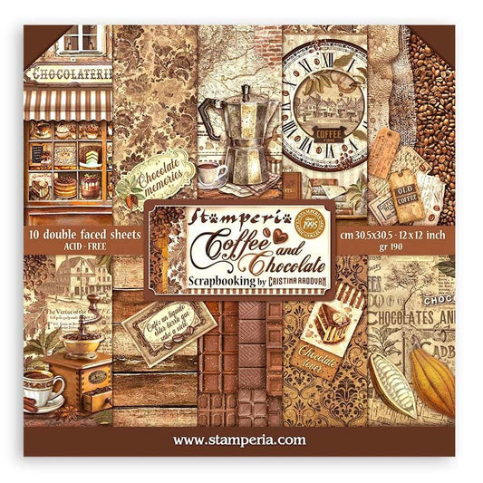 Stamperia Coffee and Chocolate 12x12 Paper Pack