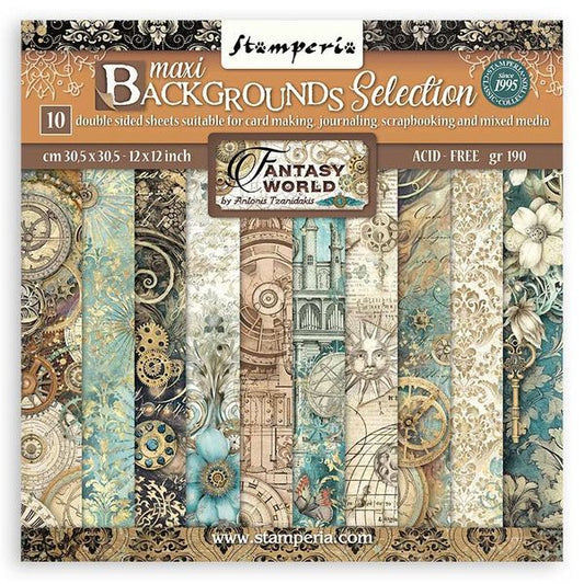 Stamperia Fantasy World Maxi Background Paper Pack