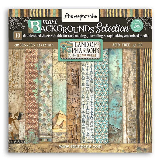 DISC - Stamperia Backgrounds Double-Sided Paper Pad 12"X12" 10/Pkg-Fortune
