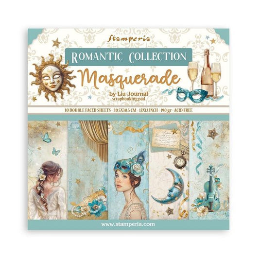 Stamperia Masquerade 12"x12" Double-Sided Paper Pad