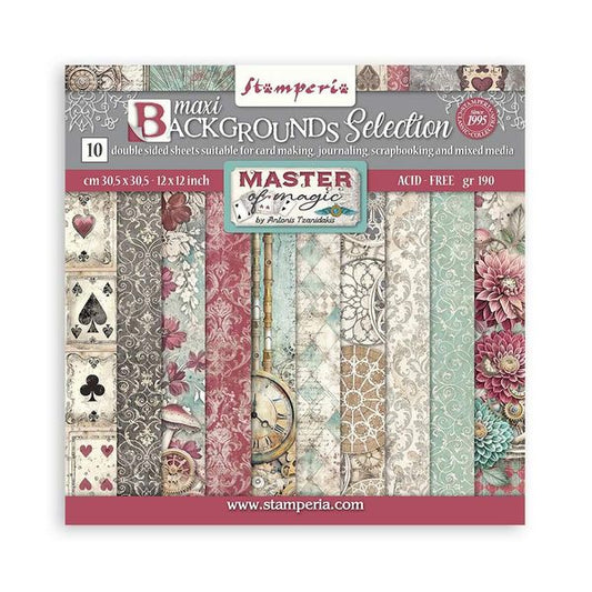 Stamperia Master of Magic Background Selection 12"x12" Paper Pad, 10 sheets