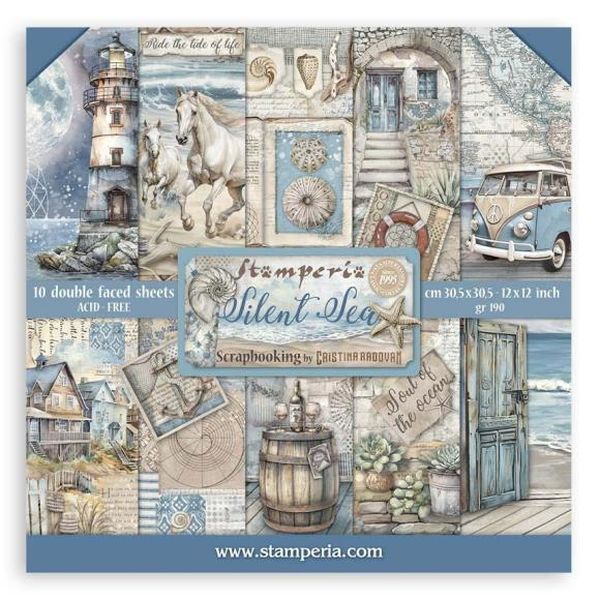 Stamperia: Silent Sea Scrapbooking Pad 12"x12" 10/Pkg