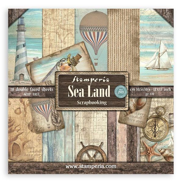 Stamperia Sea Land Paper Pack (10 sheets)