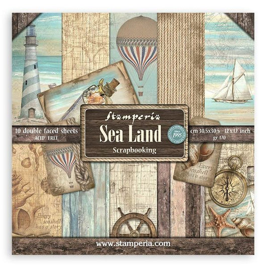 Stamperia Sea Land Paper Pack (10 sheets)