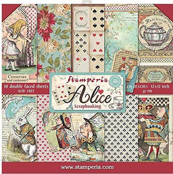 Stamperia Alice Paper Pack (10 sheets)