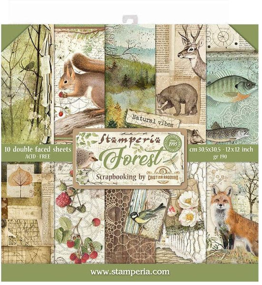 Stamperia Forest 12x12 Paper Pack (10 sh)