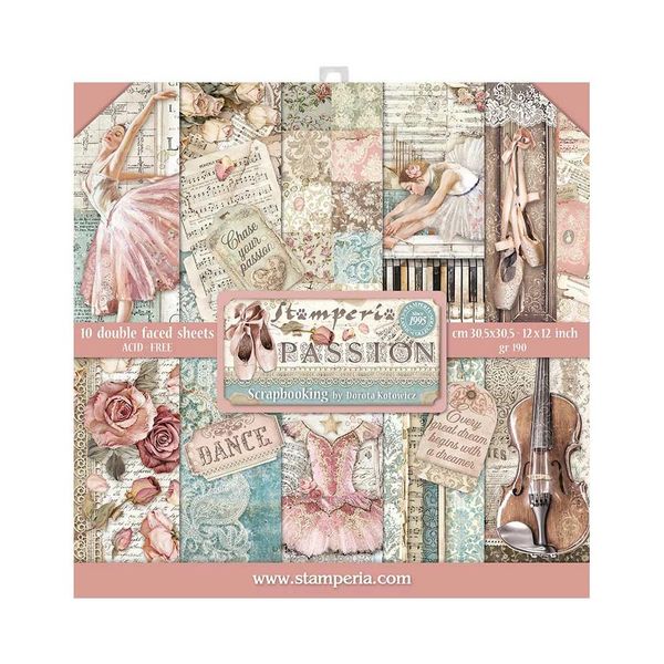 DISC - Stamperia Passion 12x12 Paper Pack
