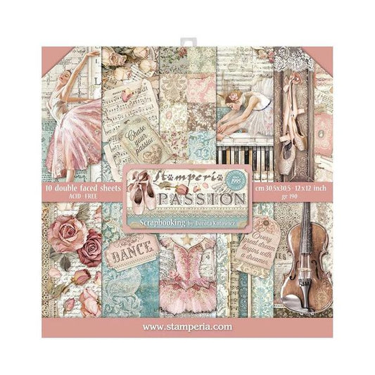 DISC - Stamperia Passion 12x12 Paper Pack