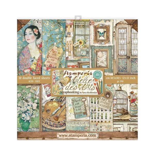 DISC - Stamperia Ateleir des Arts 12x12 Paper Pack