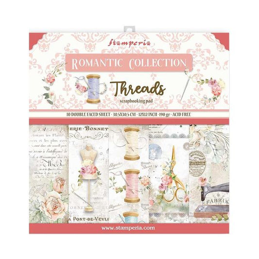 Stamperia Romantic: Threads 12x12