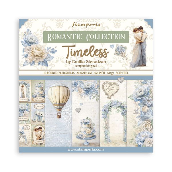Stamperia Timeless 8"X8" Paper Pad - 10 sheets