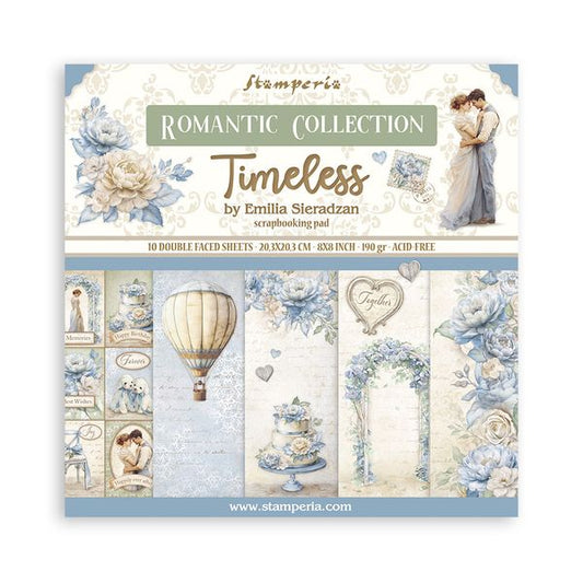 Stamperia Timeless 8"X8" Paper Pad - 10 sheets