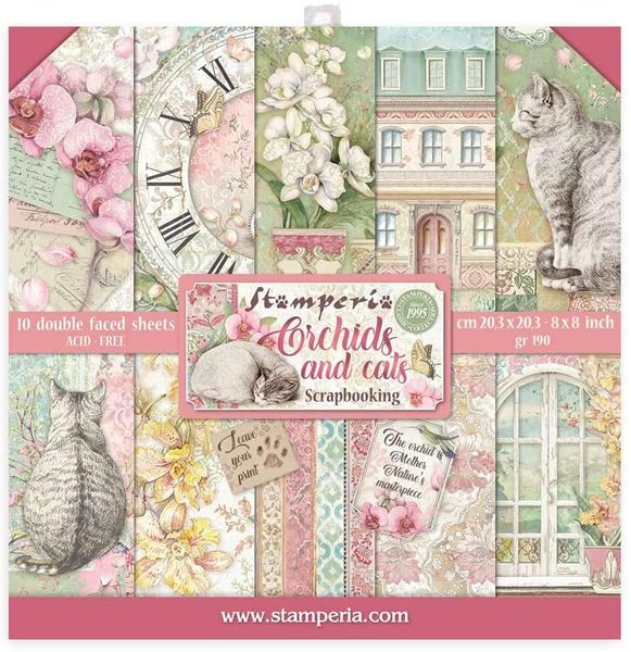 Stamperia Orchids & Cats 8x8 Paper Pack