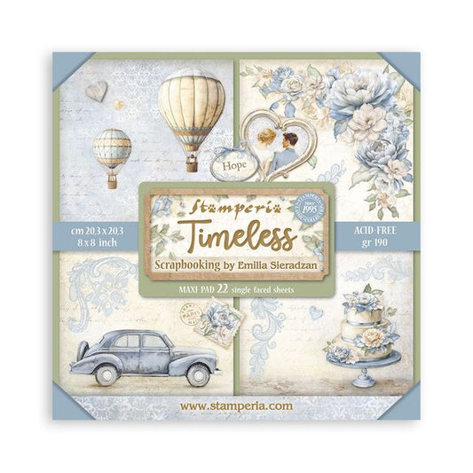 Stamperia Timeless 8"X8" Single-Sided Paper Pad - 22 sheets
