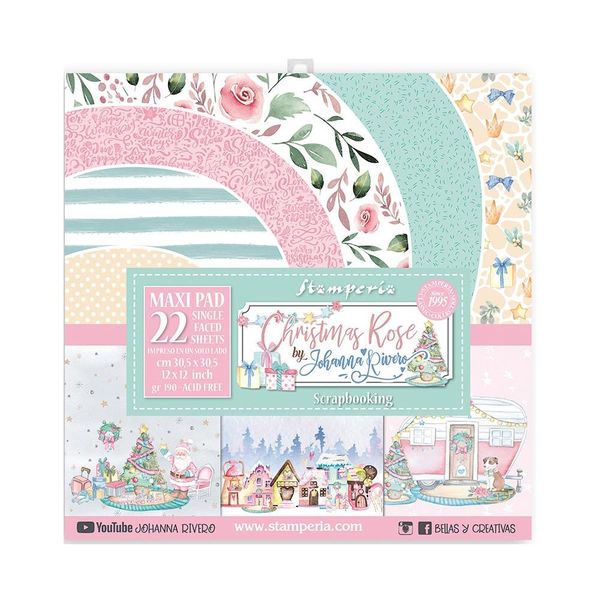 DISC - Stamperia Christmas Rose Maxi Pack (22 sh