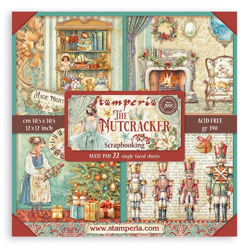 DISC - Stamperia Maxi Backgrounds The Nutcracker 12X12 Paper Pad
