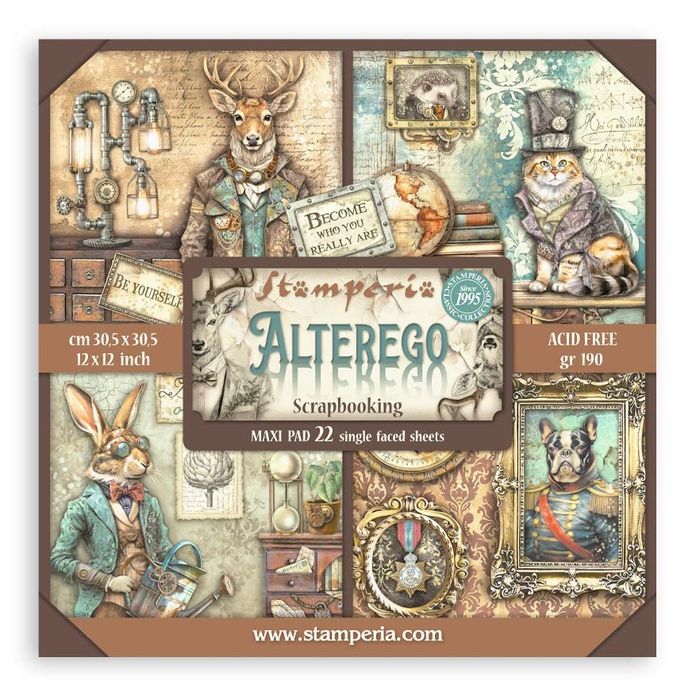 Stamperia Alterego Single-Sided Paper Pad 12"X12" 22/Pkg