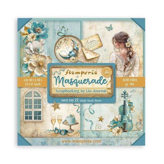 Stamperia Masquerade 12"X12"Â Single-Sided Paper Pad