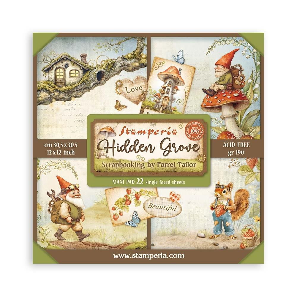 Stamperia Hidden Grove 12"x12" Single-Sided Scrapbooking Pad, 22 sheets