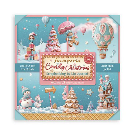 Stamperia Candy Christmas 12x12" Single-sided Paper Pad