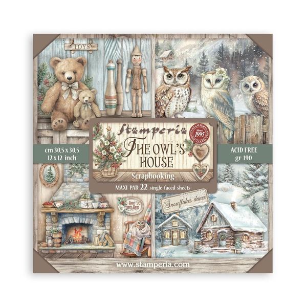 Stamperia The Owl's House 12"X12" Single-Sided Paper Pad, 22 sheets/pkg.