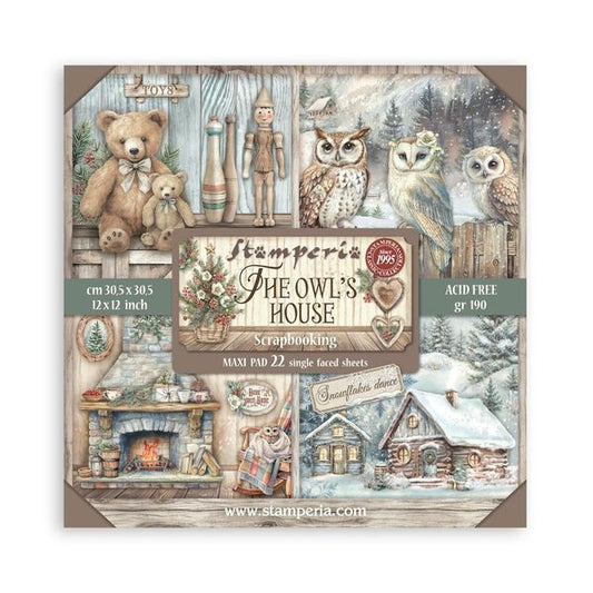 Stamperia The Owl's House 12"X12" Single-Sided Paper Pad, 22 sheets/pkg.