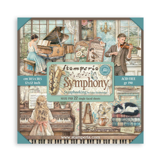 Stamperia Symphony 12"x12" Single-sided Scrapbooking Paper Pad
