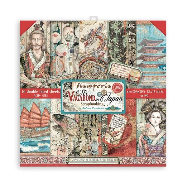 DISC - Stamperia Sir Vagabond in Japan, 6x6 pack