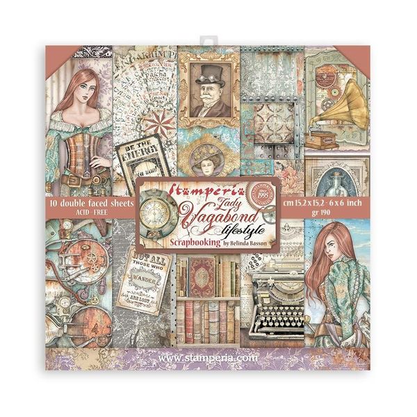 Stamperia Lady Vagabond Lifestyle 6X6 Paper Pad