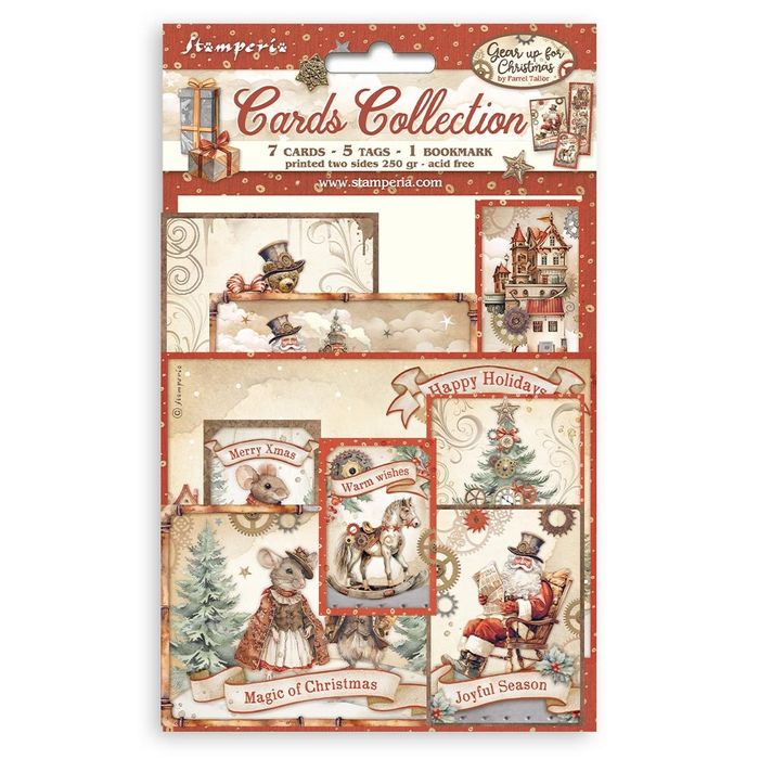 Stamperia Cards Collection-Gear Up For Christmas