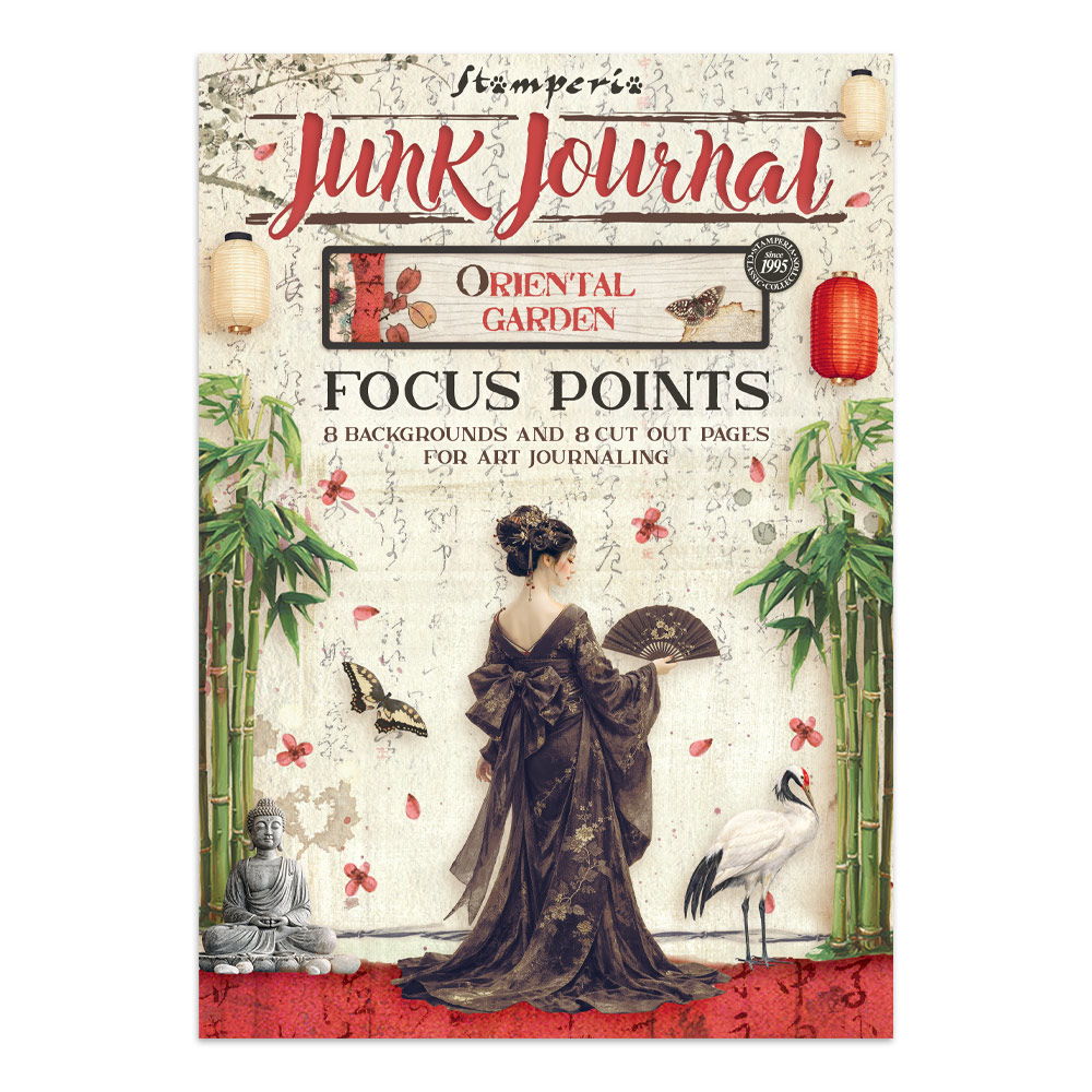 Stamperia Oriental Garden Printed Art Junk Journal Focus Points