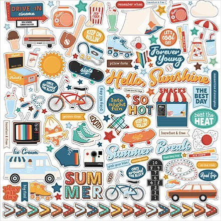 Echo Park Summer Break Element Sticker