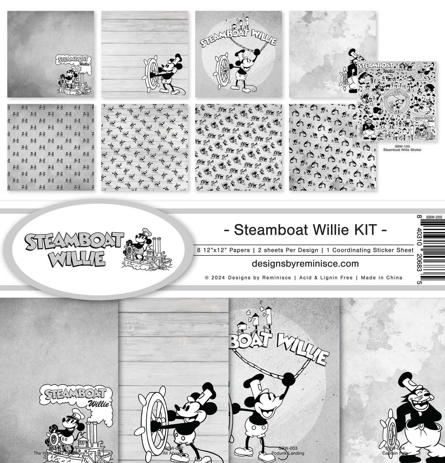 Reminisce Steamboat Willie Collection Kit
