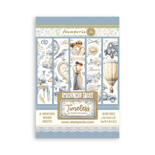 Stamperia Timeless A5 Washi Pad, 8 sheets/pkg.