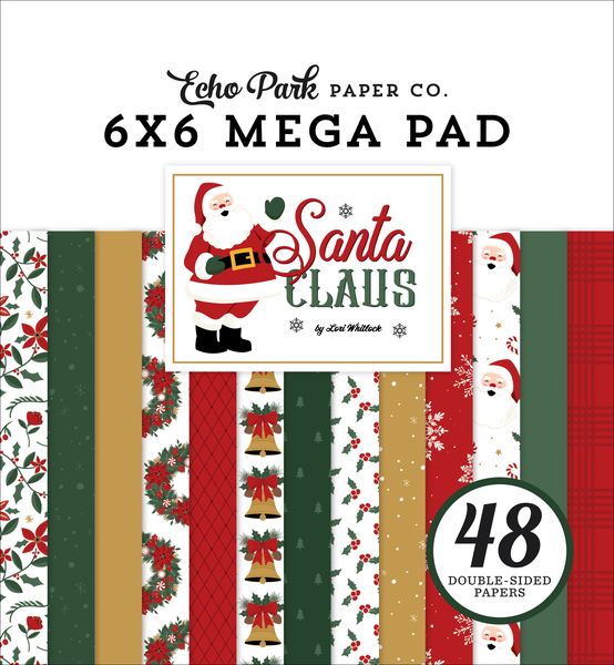 Echo Park Santa Claus Cardmakers 6X6 Mega Pad