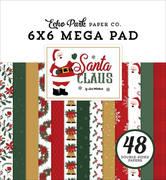 Echo Park Santa Claus Cardmakers 6X6 Mega Pad