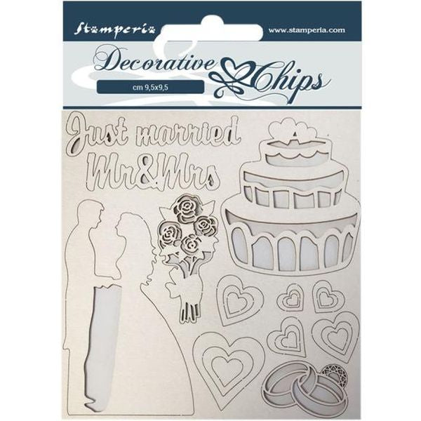 Stamperia Just Married, Sleeping Beauty 5.5"X5.5" Decorative Chips