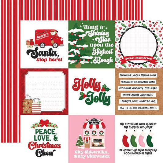 Echo Park Santa's Christmas Delivery 4x4 Journaling Cards