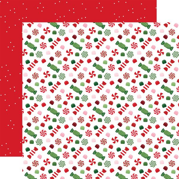 Echo Park Santa's Christmas Delivery Sweet As Sugar Candies DS Paper (1 Sheet)
