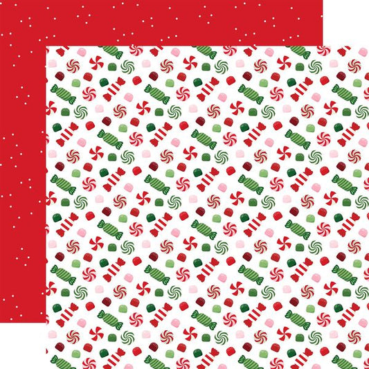 Echo Park Santa's Christmas Delivery Sweet As Sugar Candies DS Paper (1 Sheet)