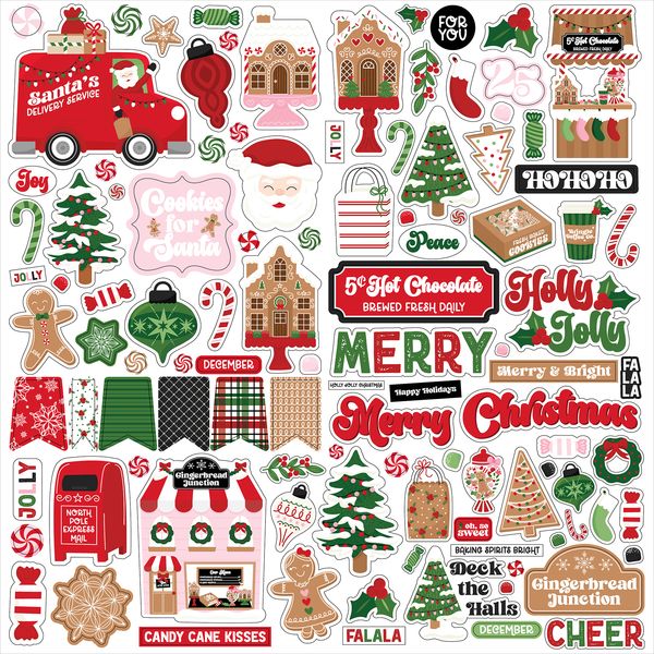 Echo Park Santa's Christmas Delivery Element Sticker