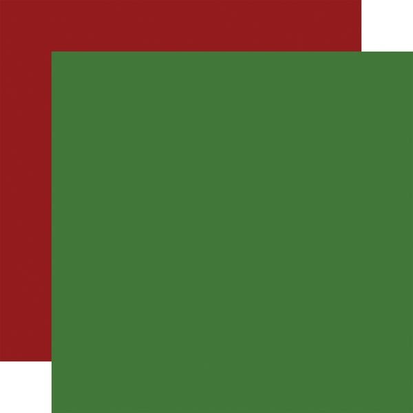 Echo Park Santa's Christmas Delivery: Green / Dk. Red 12x12 Coordinating Solid