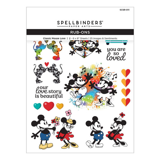 Spellbinders Rub-Ons From Say Cheese Classic Mouse-Love