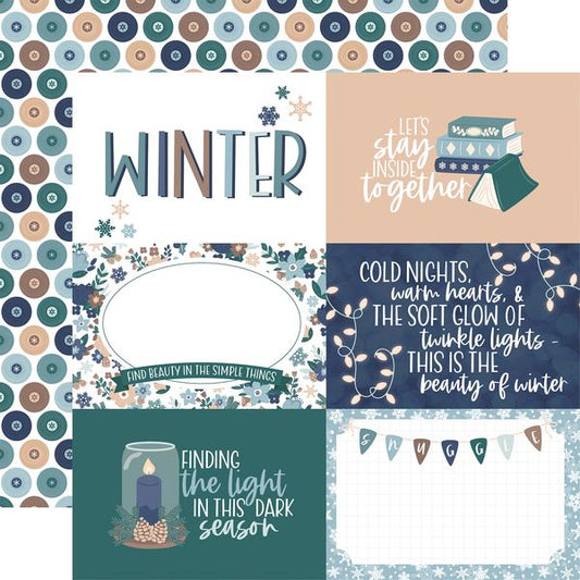 Echo Park Snow Day: 6x4 Journaling Cards (1 Sheet)