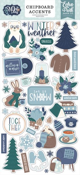 Echo Park Snow Day 6x13 Chipboard Accents