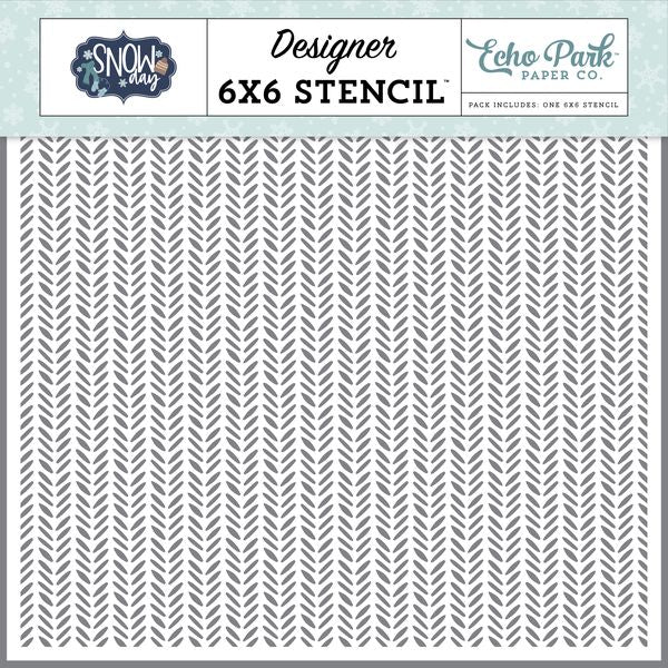 Echo Park Snow Day: Get Cozy Knit Stencil